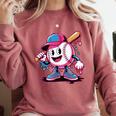 Baseball Ice Cream Shirt Cool Baseball Drip For Boys Comfort Colors Sweatshirt Orchid