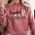 Baseball Lala Women BallPark Lala Baseball Mom Mother's Day Comfort Colors Sweatshirt Orchid Baseball Lala Women BallPark Lala Baseball Mom Mother's Day Comfort Colors Sweatshirt Orchid