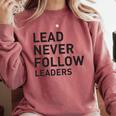 Baseball Lead Never Follow Leaders Team Captain Leadership Premium Tri-Blend Comfort Colors Sweatshirt Orchid