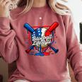 Baseball Life Style 101 Apparel Youth Drip Baseball Comfort Colors Sweatshirt Orchid