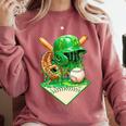 Baseball Life Style Ice Cream Drip Green Premium Tri-Blend Comfort Colors Sweatshirt Orchid Baseball Life Style Ice Cream Drip Green Premium Tri-Blend Comfort Colors Sweatshirt Orchid