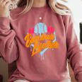 Baseball Lifestyle Home Plate Ice Cream Drip Men Boys Kids Comfort Colors Sweatshirt Orchid