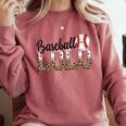 Baseball Lolo Women BallPark Lolo Baseball Mom Mother's Day Comfort Colors Sweatshirt Orchid