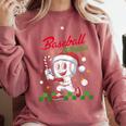Baseball Mama Christmas Santa Hat Xmas Softball Mom Comfort Colors Sweatshirt Orchid Baseball Mama Christmas Santa Hat Xmas Softball Mom Comfort Colors Sweatshirt Orchid