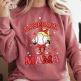 Baseball Mama Sports Mom Baseball Valentine Drip Girls Women Comfort Colors Sweatshirt Orchid