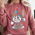 Baseball Mascot Attitude Graffiti Splash Bat Cap Comfort Colors Sweatshirt Orchid Baseball Mascot Attitude Graffiti Splash Bat Cap Comfort Colors Sweatshirt Orchid