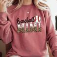 Baseball Mimi Women BallPark Mimi Baseball Mom Mother's Day Comfort Colors Sweatshirt Orchid