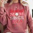 Baseball Mom Since 1968 Comfort Colors Sweatshirt Orchid