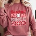 Baseball Mom Since 2000 Comfort Colors Sweatshirt Orchid