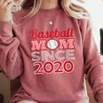 Baseball Mom Since 2020 Comfort Colors Sweatshirt Orchid
