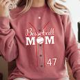 Baseball Mom 47 Number 47 Jersey Team Numbered Jersey Comfort Colors Sweatshirt Orchid
