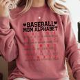 Baseball Mom Alphabet Comfort Colors Sweatshirt Orchid Baseball Mom Alphabet Comfort Colors Sweatshirt Orchid