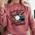 Baseball Mom My Boy Might Not Always Swing But I Do Comfort Colors Sweatshirt Orchid Baseball Mom My Boy Might Not Always Swing But I Do Comfort Colors Sweatshirt Orchid