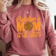 Baseball Mom Catcher's Mom Leopard Softball Mom Comfort Colors Sweatshirt Orchid