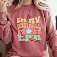 Baseball Mom Celebrate Motherhood In Style Comfort Colors Sweatshirt Orchid Baseball Mom Celebrate Motherhood In Style Comfort Colors Sweatshirt Orchid