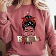 I Am Baseball Mom Comfort Colors Sweatshirt Orchid