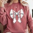 Baseball Mom Coquette Bow Mother's Day Baseball Mom Tees Comfort Colors Sweatshirt Orchid Baseball Mom Coquette Bow Mother's Day Baseball Mom Tees Comfort Colors Sweatshirt Orchid