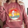 Baseball Mom I Created A Monster He Calls Me Mom Comfort Colors Sweatshirt Orchid