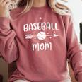 Baseball Mom Cute Grandson Player Arrow Heart Family Comfort Colors Sweatshirt Orchid