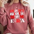 In My Baseball Mom Era Endless Memories Stylish Tribute Comfort Colors Sweatshirt Orchid