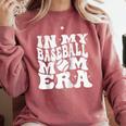 In My Baseball Mom Era Retro Groovy Baseball Raglan Baseball Tee Comfort Colors Sweatshirt Orchid
