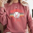 BASEBALL MOM Fun RETRO LOOK Comfort Colors Sweatshirt Orchid BASEBALL MOM Fun RETRO LOOK Comfort Colors Sweatshirt Orchid