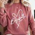 Baseball Mom Heart Game Day Mother's Day Player Comfort Colors Sweatshirt Orchid Baseball Mom Heart Game Day Mother's Day Player Comfort Colors Sweatshirt Orchid