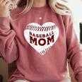 Baseball Mom Heart Love Mother's Day Game Day Support Comfort Colors Sweatshirt Orchid Baseball Mom Heart Love Mother's Day Game Day Support Comfort Colors Sweatshirt Orchid