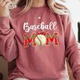 Baseball Mom Leopard Game Day Mom Life Mother's Day Comfort Colors Sweatshirt Orchid Baseball Mom Leopard Game Day Mom Life Mother's Day Comfort Colors Sweatshirt Orchid