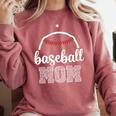 Baseball Mom Leopard Print Baseball Game Day For Mama Comfort Colors Sweatshirt Orchid