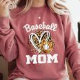 Baseball Mom Leopard Heart Matching Family Comfort Colors Sweatshirt Orchid Baseball Mom Leopard Heart Matching Family Comfort Colors Sweatshirt Orchid