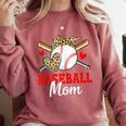 Baseball Mom Leopard Heart Mother's Day Girls Comfort Colors Sweatshirt Orchid Baseball Mom Leopard Heart Mother's Day Girls Comfort Colors Sweatshirt Orchid
