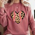 Baseball Mom Leopard Heart Valentine Day Mother Day Comfort Colors Sweatshirt Orchid Baseball Mom Leopard Heart Valentine Day Mother Day Comfort Colors Sweatshirt Orchid