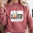 Baseball Mom Leopard For The Love Of The Game Bleached Women Comfort Colors Sweatshirt Orchid Baseball Mom Leopard For The Love Of The Game Bleached Women Comfort Colors Sweatshirt Orchid