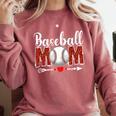 Baseball Mom Leopard Sports Players Mother's Day Comfort Colors Sweatshirt Orchid