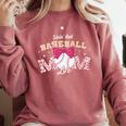 Baseball Mom Livin That Baseball Mom Life Premium Comfort Colors Sweatshirt Orchid