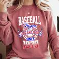Baseball Mom Loud & Proud Since 1979 Comfort Colors Sweatshirt Orchid