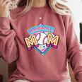 Baseball Mom Loud And Proud Game Day Sport Mother's Day Comfort Colors Sweatshirt Orchid