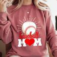 Baseball Mom Mama Mother's Day Sport Lover Comfort Colors Sweatshirt Orchid Baseball Mom Mama Mother's Day Sport Lover Comfort Colors Sweatshirt Orchid