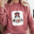 Baseball Mom Messy Bun Mommy Baseball Player Comfort Colors Sweatshirt Orchid