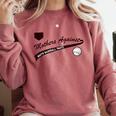 Baseball Mom Mothers Against Baseball Pants Comfort Colors Sweatshirt Orchid