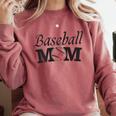 Baseball Mom Mother`s Day Comfort Colors Sweatshirt Orchid