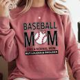 Baseball Mom Not Like a Normal Mom Baseball Mama Comfort Colors Sweatshirt Orchid