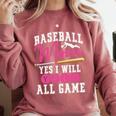 Baseball Mom Baseball Pitcher Bat Gloves Baseball Player Comfort Colors Sweatshirt Orchid