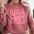 Baseball Mom Pride Heart And Bat Love Game Day Comfort Colors Sweatshirt Orchid