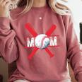 Baseball Mom Red Comfort Colors Sweatshirt Orchid Baseball Mom Red Comfort Colors Sweatshirt Orchid