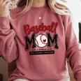 Baseball Mom Red Varsity Baseball Mama Cute Mother's Day Comfort Colors Sweatshirt Orchid