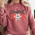 Baseball Mom Retro Distressed Baseball Family Matching Comfort Colors Sweatshirt Orchid Baseball Mom Retro Distressed Baseball Family Matching Comfort Colors Sweatshirt Orchid