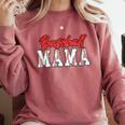 Baseball Mom Retro Groovy Baseball Mama Women Mother's Day Comfort Colors Sweatshirt Orchid
