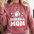 Baseball Mom Shirt Mama Women Baseball Shirt For Comfort Colors Sweatshirt Orchid